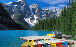 优美的冰碛湖风景图片_3