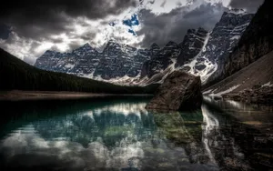 优美的冰碛湖风景图片_5