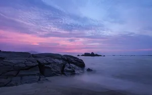 唯美海边日出摄影风景图片_3