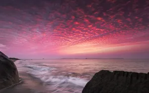 唯美海边日出摄影风景图片_4
