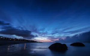 唯美海边日出摄影风景图片_10