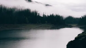 宁静的湖泊风景图片_5