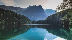 宁静的湖泊风景图片_7