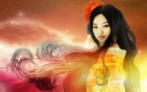 模特魅影壁桌面壁纸_7