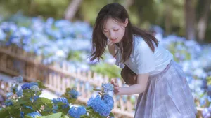 jk少女制服户外写真图片_8