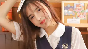 甜美长发美女写真图片_9