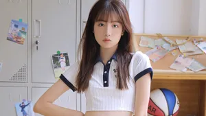 青春运动女孩写真图片_9