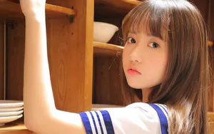 可爱清纯水手服美女壁纸_10