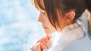 清新唯美马尾少女写真壁纸_3