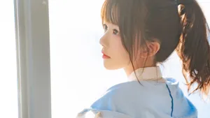 清新唯美马尾少女写真壁纸_7