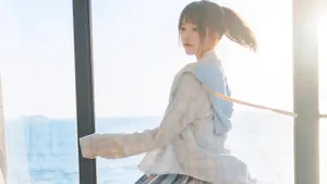 清新唯美马尾少女写真壁纸_9