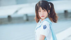 清纯元气双马尾少女壁纸_2