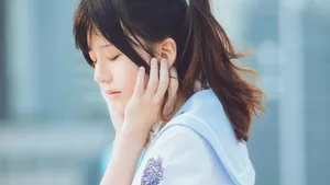 清纯元气双马尾少女壁纸_8