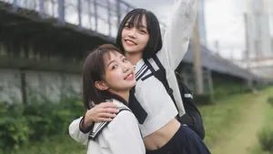 校园jk姐妹花照片_7