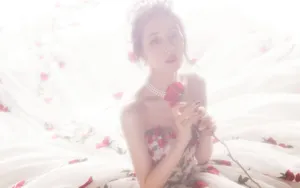 迪丽热巴超美纱裙照图片_2