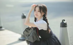 清纯学生制服图片壁纸_2