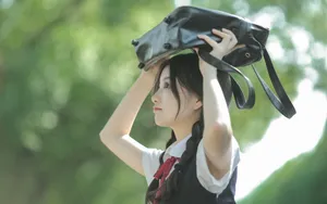 清纯学生制服图片壁纸_3