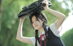 清纯学生制服图片壁纸_4