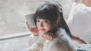 可爱甜美少女居家壁纸_8