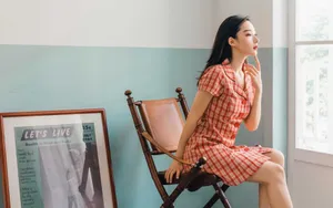 纯情复古美女写真壁纸图片_2