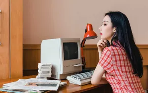 纯情复古美女写真壁纸图片_6