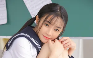 双马尾JK美少女图片_5