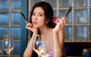 宋妍霏粉色性感写真图片_7