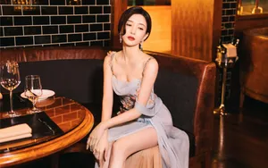江疏影性感长裙写真图片_4
