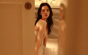 欧阳娜娜抹胸纱裙性感壁纸_6