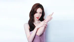 金晨性感长裙写真壁纸_2