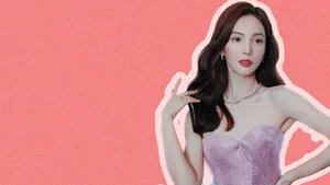 金晨性感长裙写真壁纸_3
