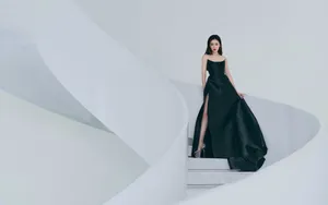 张天爱抹胸裙性感写真图片_4