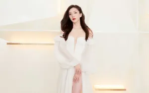 江疏影白裙性感写真图片_8