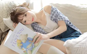 白嫩小清新美女写真图片_7