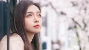 樱花JK少女意境写真图片_2