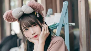 清纯邻家萌妹女孩写真图片_3