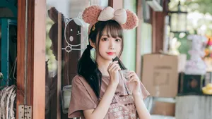 清纯邻家萌妹女孩写真图片_5