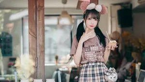 清纯邻家萌妹女孩写真图片_7