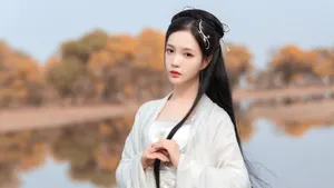 美女白衣仙女汉服写真