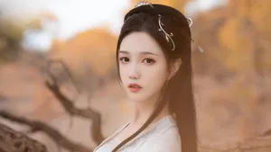 美女白衣仙女汉服写真_2