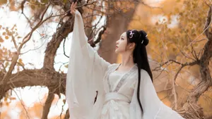 美女白衣仙女汉服写真_7
