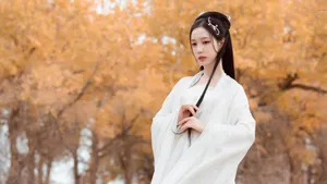 美女白衣仙女汉服写真_8