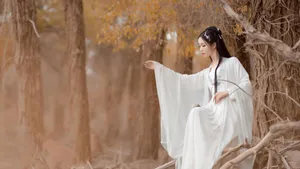 美女白衣仙女汉服写真_9