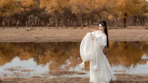 美女白衣仙女汉服写真_11