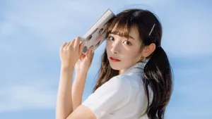 日系jk小清新甜美美女写真壁纸_9