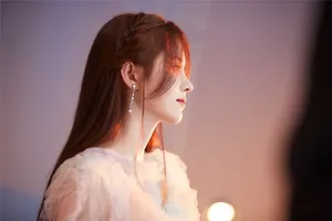 鞠婧祎肉色透明纱裙甜美图片_4