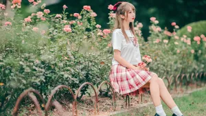 4k甜美美女jk制服写真图片_4