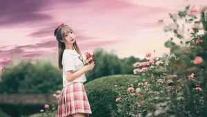 4k甜美美女jk制服写真图片_6