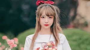 4k甜美美女jk制服写真图片_7