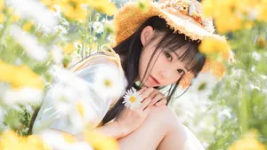 咬人猫花海写真图片壁纸